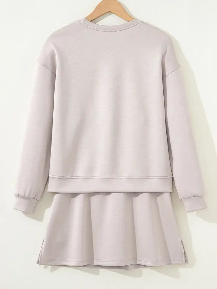 Ava Pullover Drawstring Mini Skirt