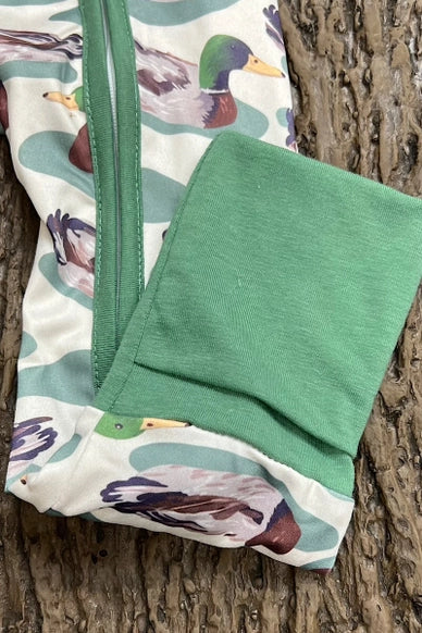Mallard Duck Printed Printed Baby Romper