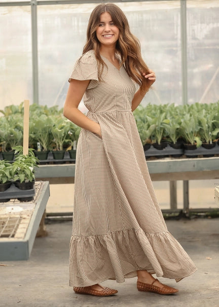 Gabriela Gingham Maxi Dress