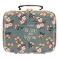 Bible Organizer Hardcover Green Floral "Be Still Ps. 46:10"