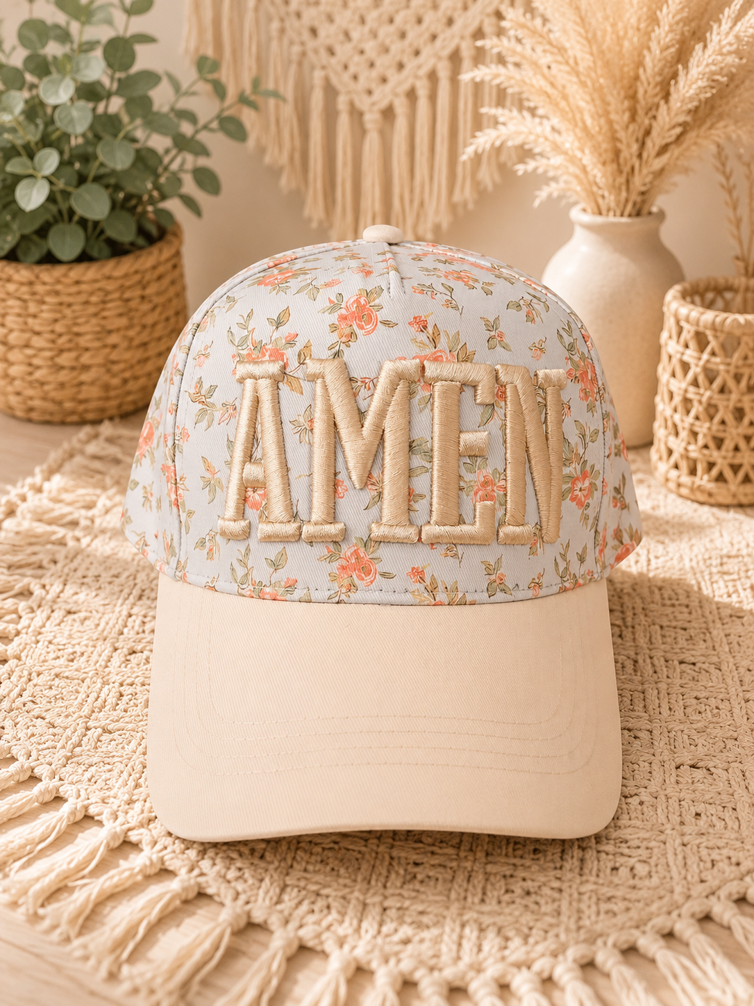 Amen Puff Embroidered Hat