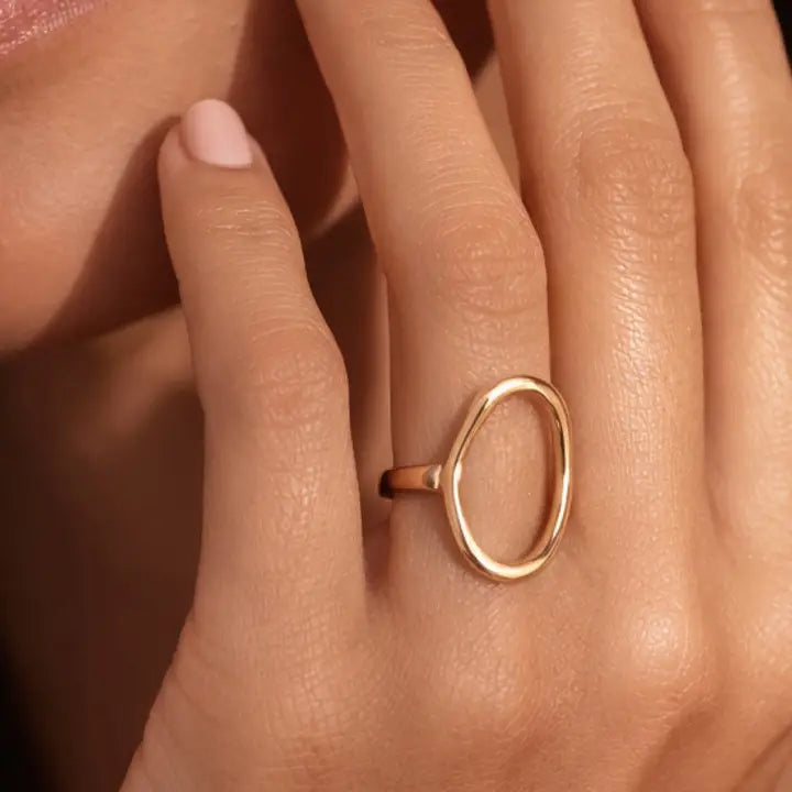 Gold Plated Waterproof Stainless Steel Ring