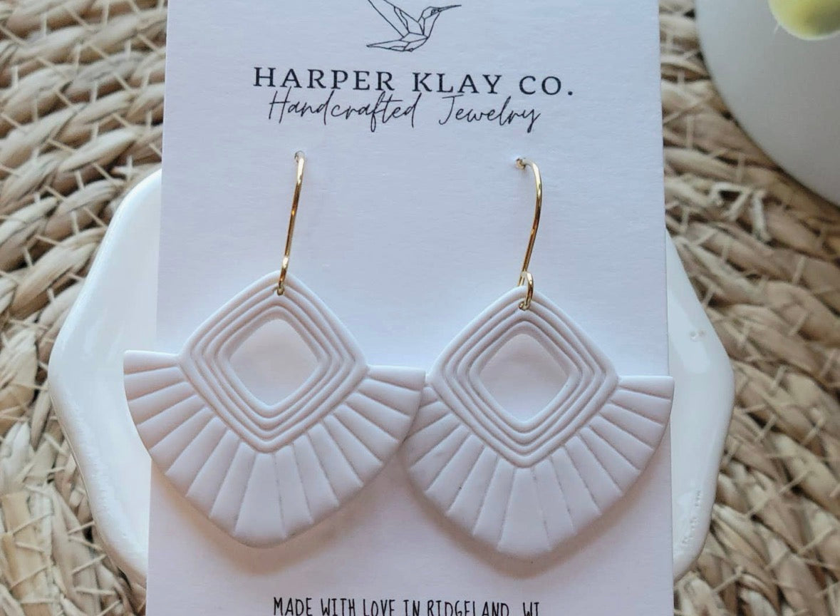 The Luna Set- Polymer Clay Dangle Earrings