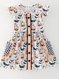 Orange Halloween Boo-Tique Pocket Dress