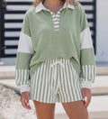 Striped Smoke Green Set