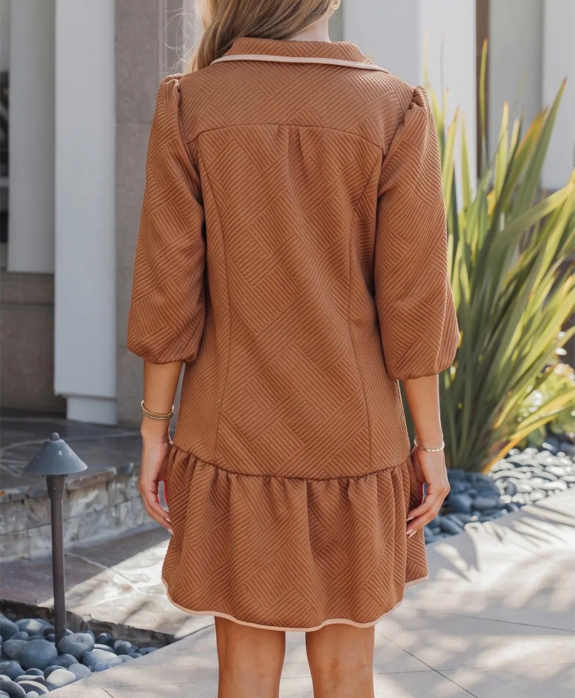 Quarter Zip Collar Dress