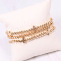 Milano Cross Bracelet Set Gold