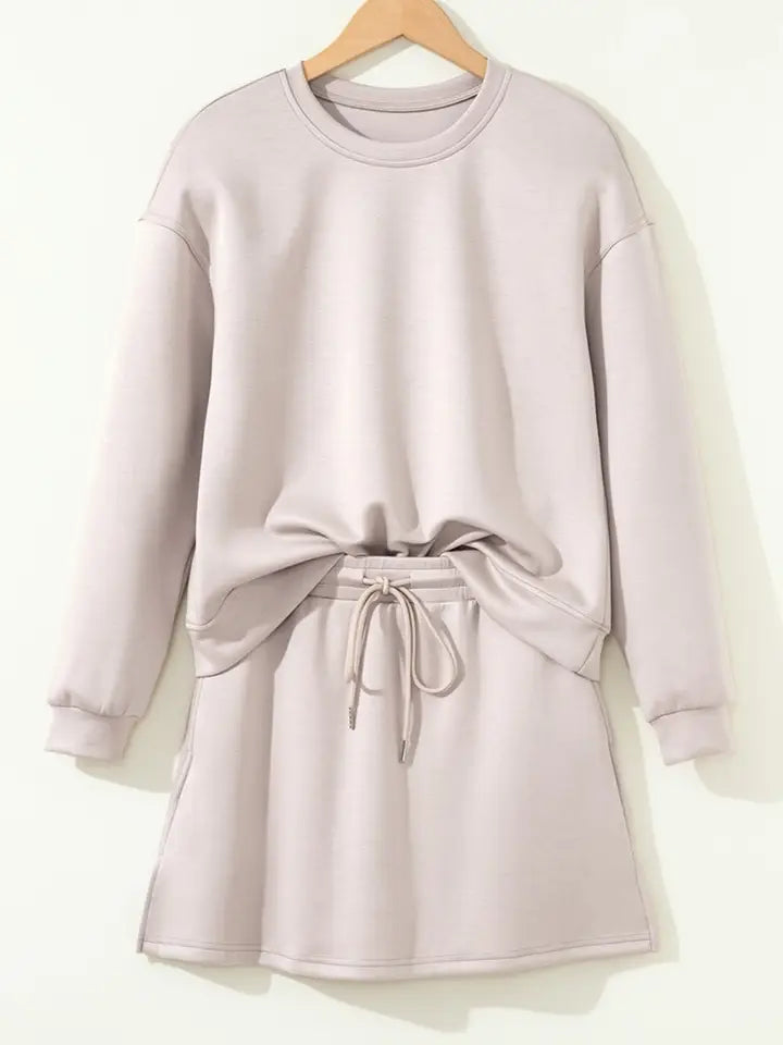 Ava Pullover Drawstring Mini Skirt