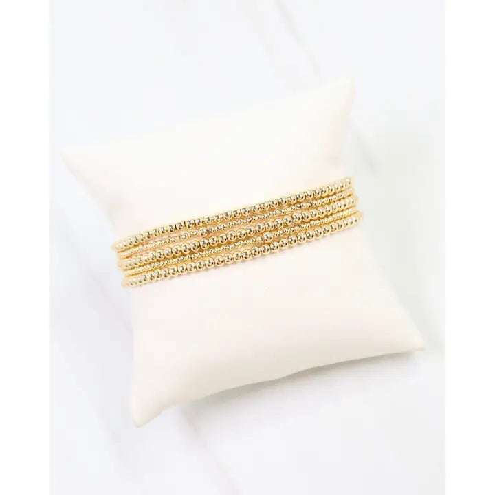 Alva Beaded Bracelet Set Gold