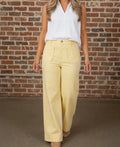 Solid Denim Scalloped Patch Pocket Jeans