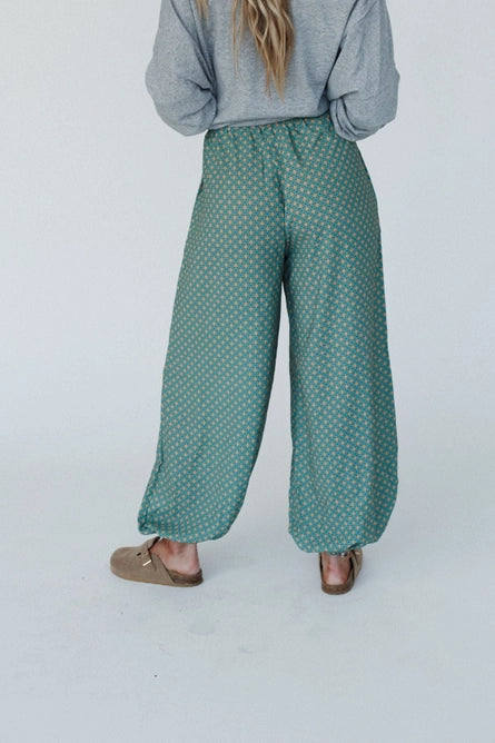 Mystic Mirage Printed Joggers - Teal