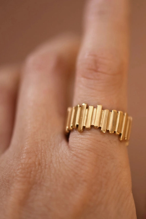 18K Gold Plated Waterproof Stainless Steel Ring