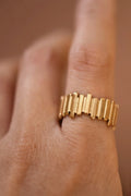 18K Gold Plated Waterproof Stainless Steel Ring