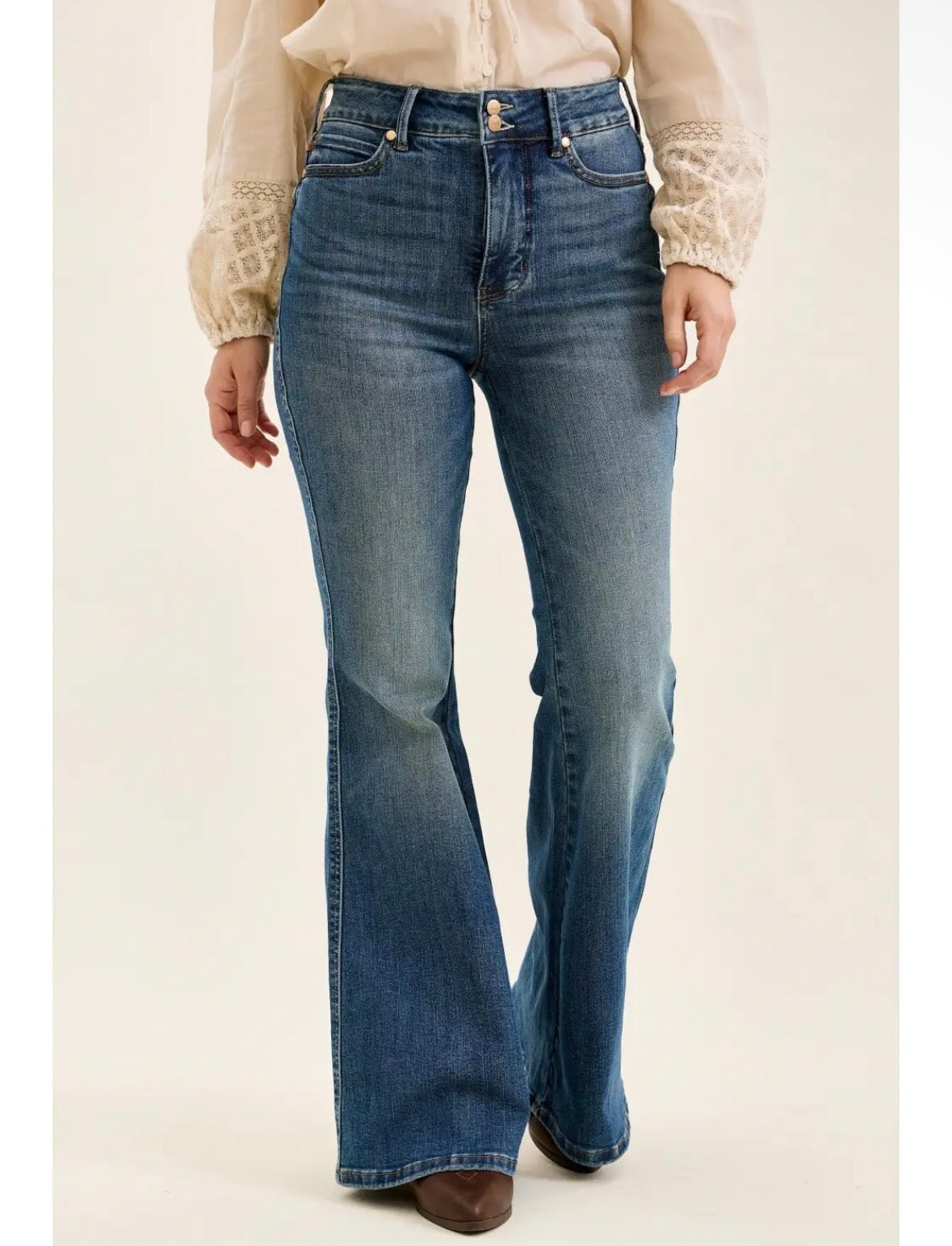 Tummy Control JB Double Button Flare Jean