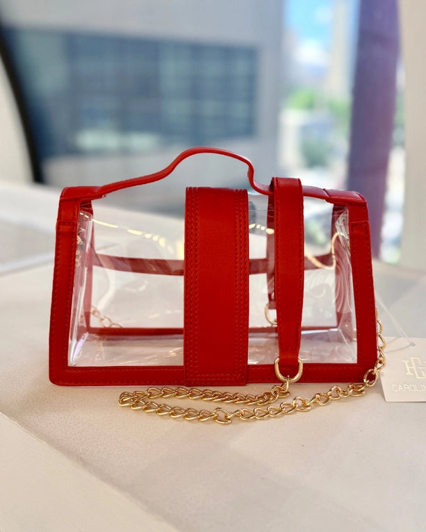 Grace Clear Bag Red