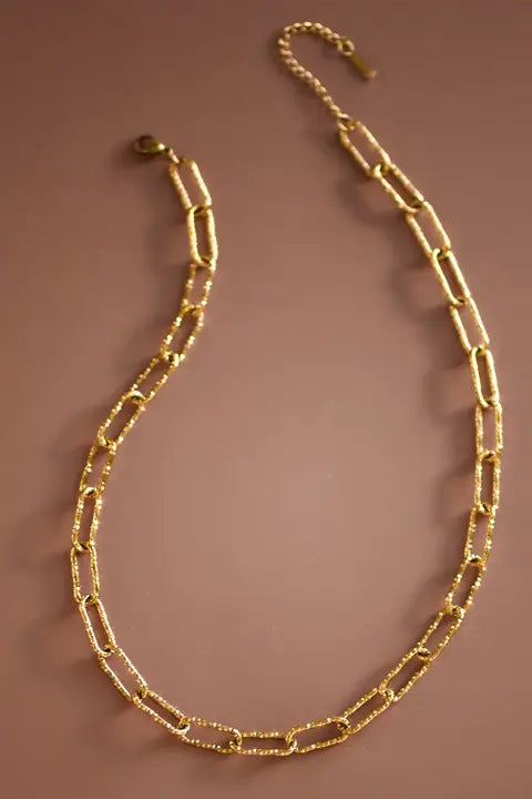 Gold Plated Waterproof Stainless Steel Chain Necklace