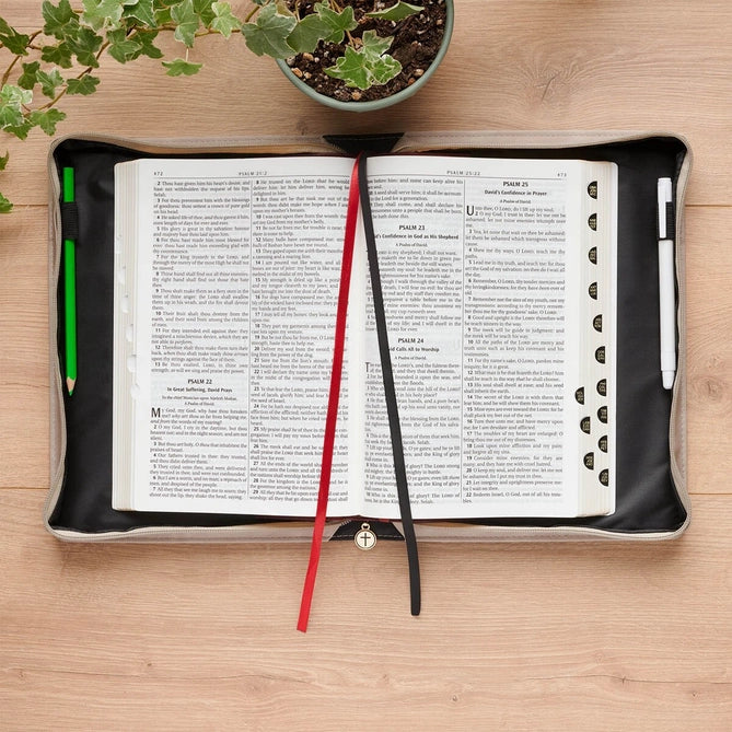 Bible Cover Taupe "My Grace Is Sufficient 2 Cor 12:9"