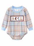 Boys Smocked Western Cowboy Boots Infant Romper