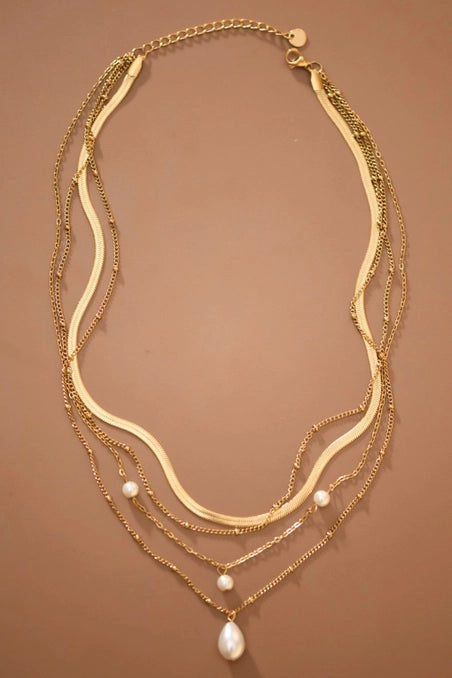 18K Gold Plated Waterproof Stainless Steel Chain Necklace