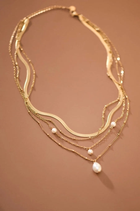 18K Gold Plated Waterproof Stainless Steel Chain Necklace