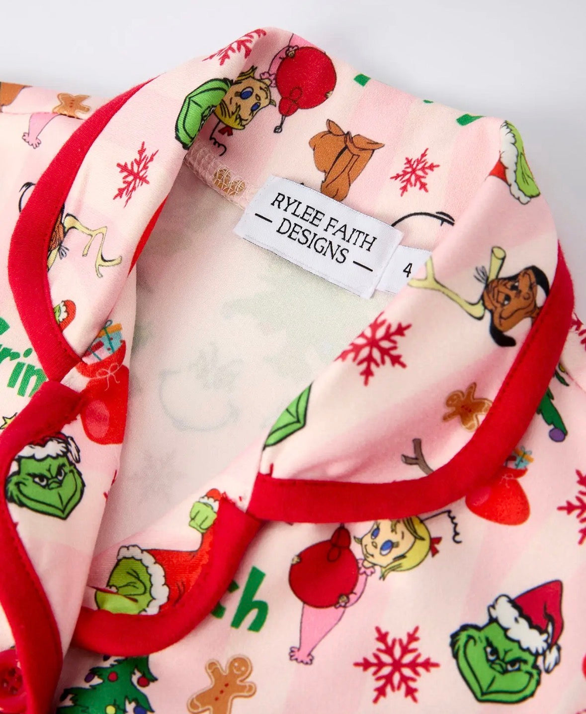 Christmas Tree Character Baby Girls Ruffle Girls Pajamas Set