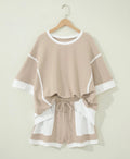 Colorblock Patchwork Tee & Short Set