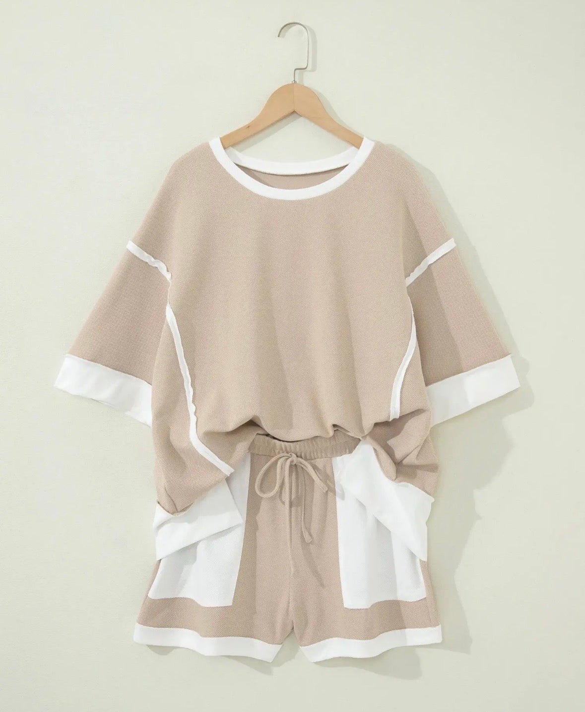 Colorblock Patchwork Tee & Short Set