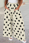 High Waist Wide Leg Polka Dot Pants