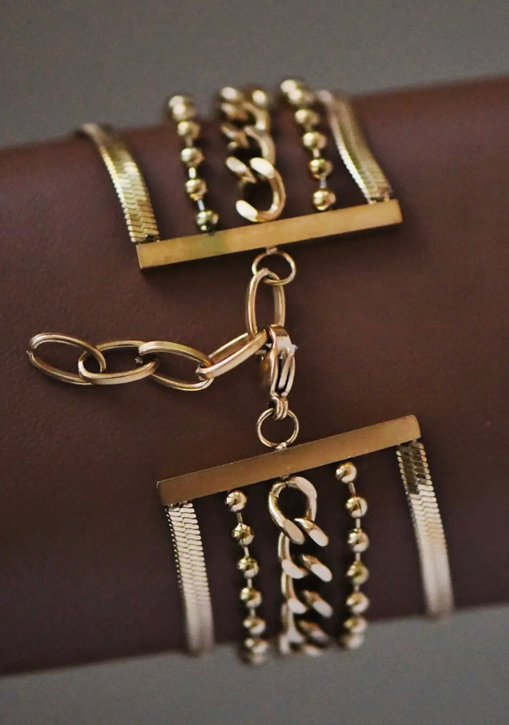 18K Gold Plated Waterproof Stainless Steel Chain Bracelet