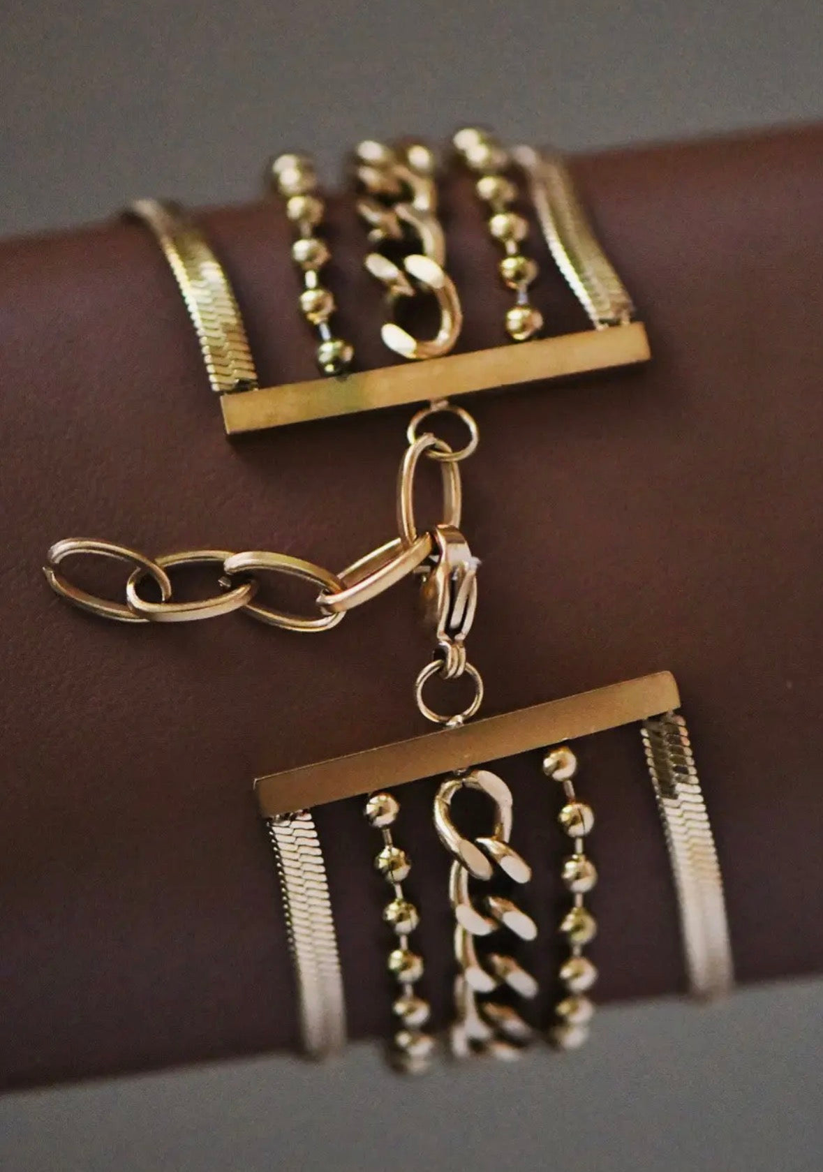 18K Gold Plated Waterproof Stainless Steel Chain Bracelet