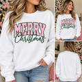 Merry Christmas Pink Stripe