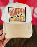 Rooted in Christ Patch Trucker Hat