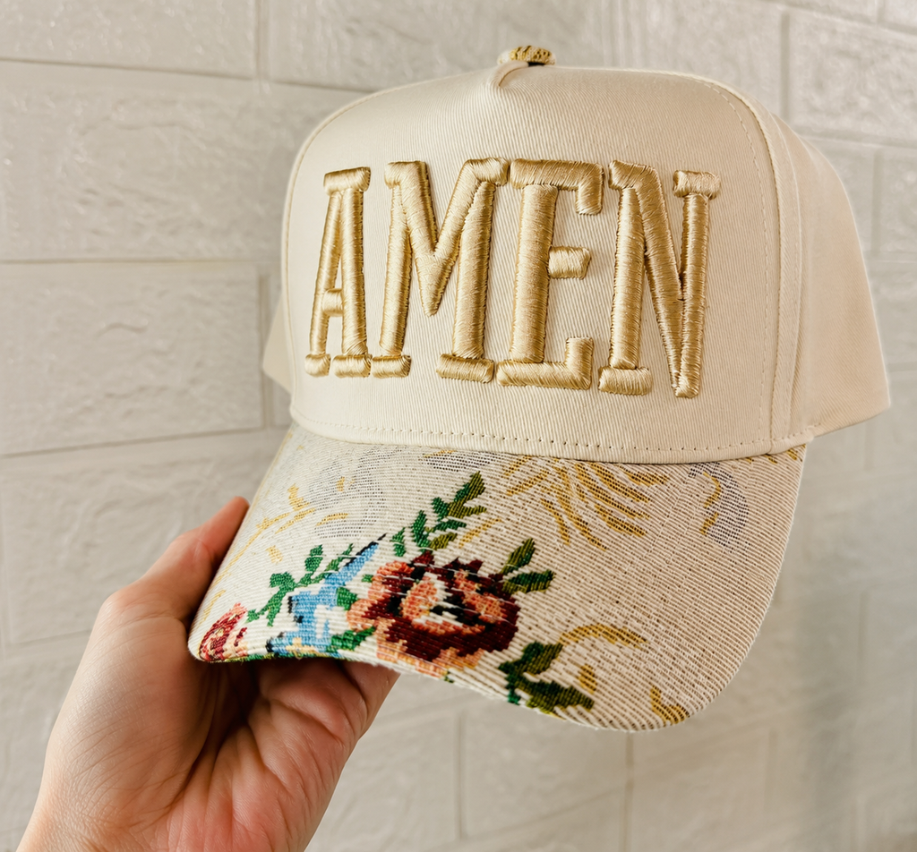 Amen Puff Embroidered Hat