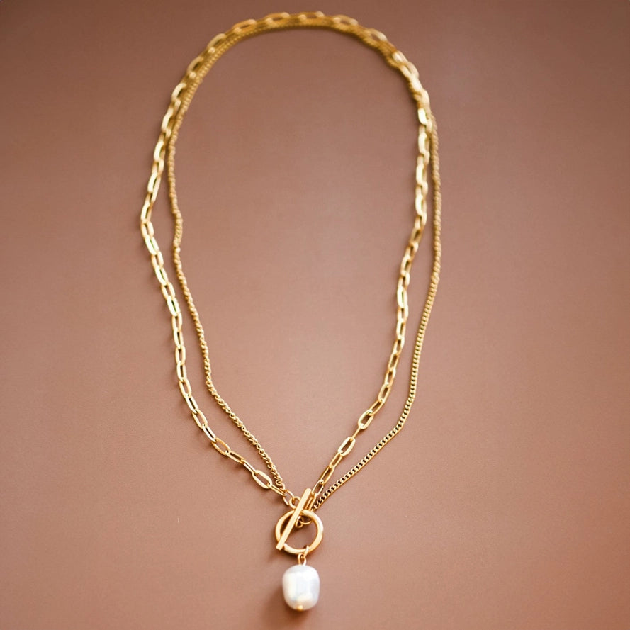 18K Gold Pvd Plated Waterproof Stainless Steel Chain Necklace