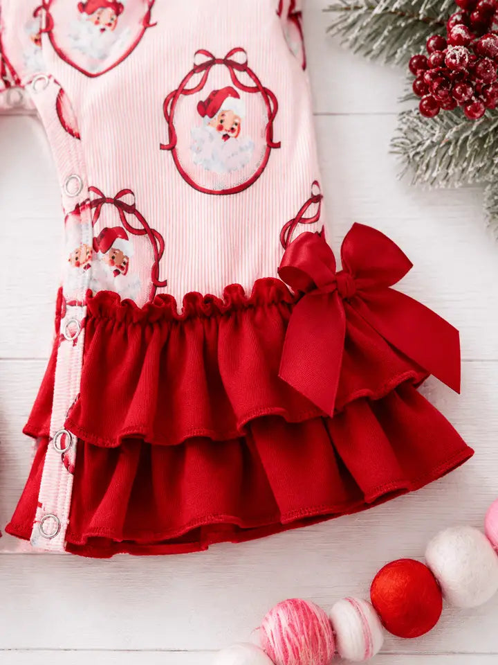 Vintage Santa Christmas Infant Romper