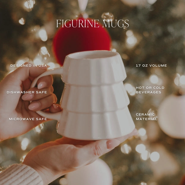 Cream Tree Coffee Mug - Christmas