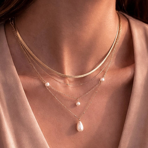 18K Gold Plated Waterproof Stainless Steel Chain Necklace