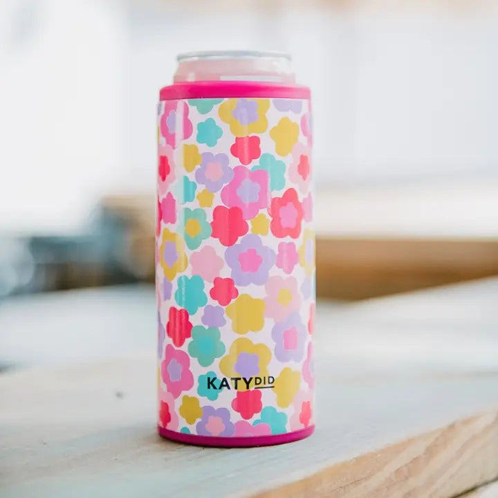 Groovy Flowers Tall Can Cooler