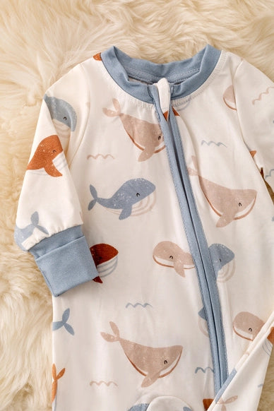 Bamboo Made Whale Print Bodysuit