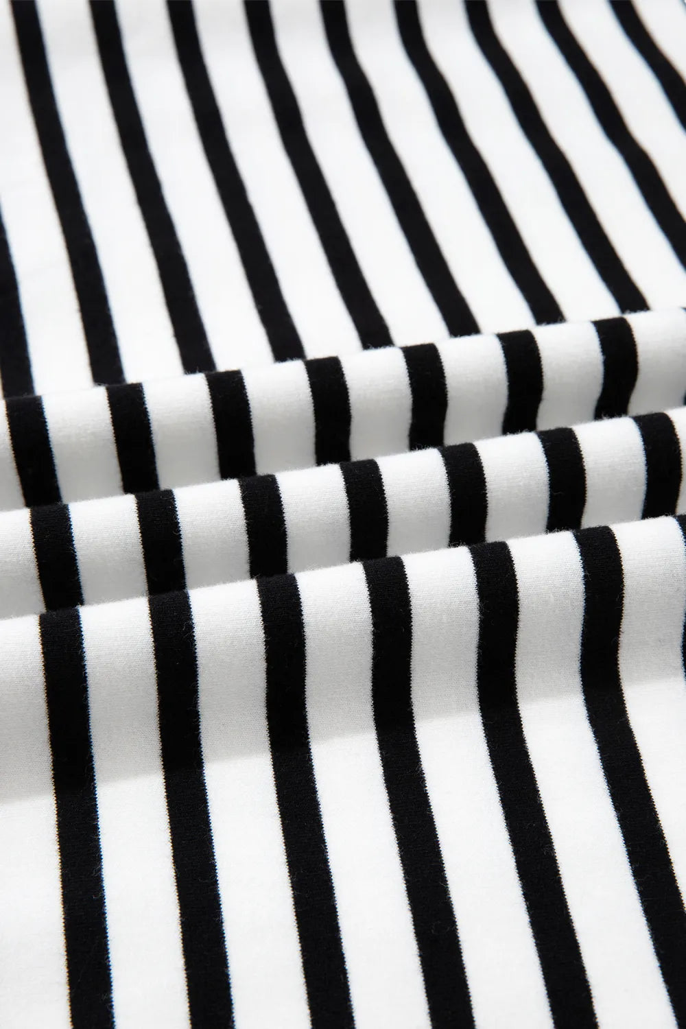 White Stripe Color Block Long Puff Sleeve Metal Zip-Up Collar Top