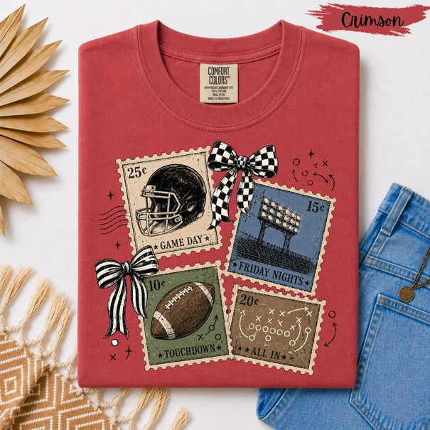 Game Day Stamps & Bows | Comfort Colors Graphic Tee