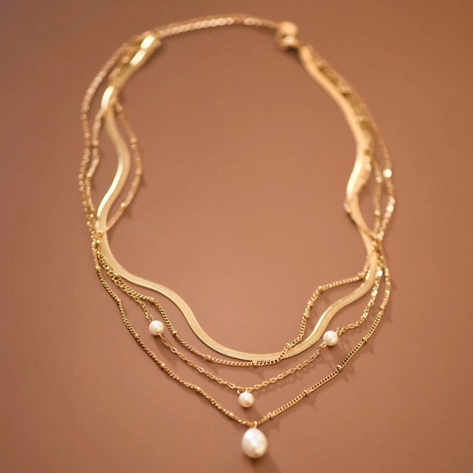 18K Gold Plated Waterproof Stainless Steel Chain Necklace