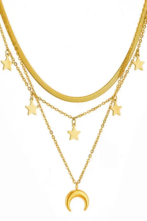 Gold Plated Waterproof Stainless Steel Chain Necklace