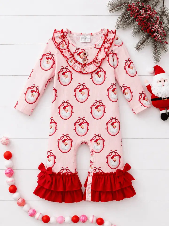 Vintage Santa Christmas Infant Romper