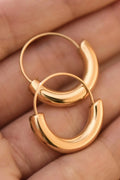 18K Gold Plated Waterproof Stainless Steel Hoop Earrings