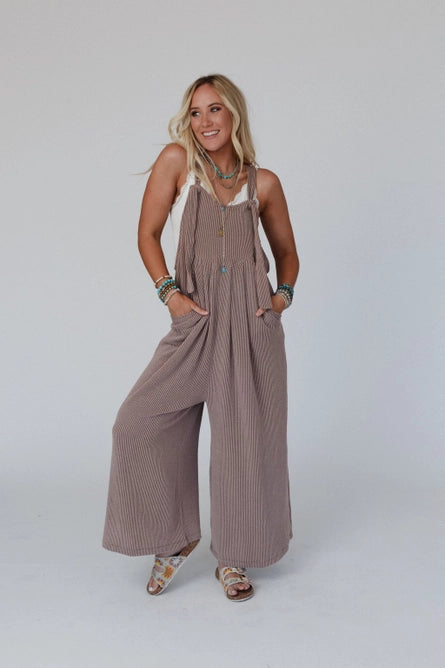 Urban Light Textured Jumpsuit - Acorn