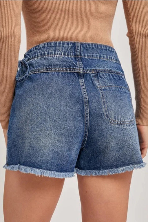 Wrapped Tied Waist Denim Skort