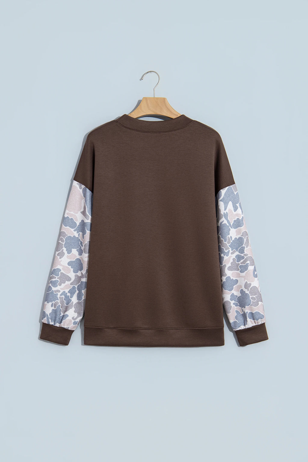 Camo Mock Neck Sweatshirt