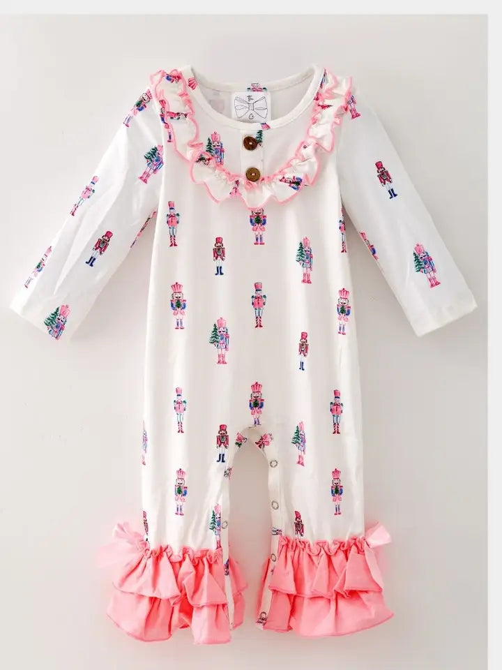 Pink Nutcracker Christmas Infant Romper