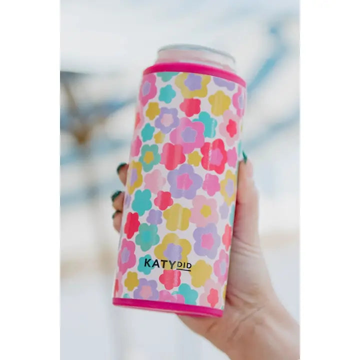 Groovy Flowers Tall Can Cooler